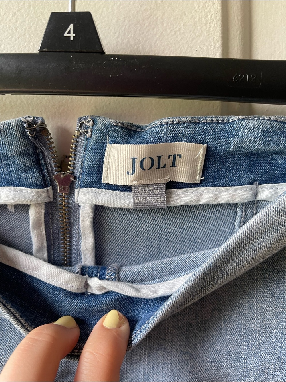 Jolt Light Blue Denim Mini Skirt - Picture 2 of 3